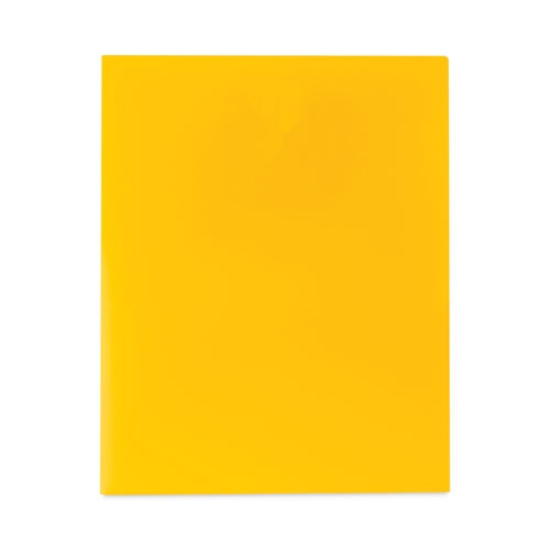Picture of Two-Pocket Heavyweight Poly Portfolio Folder, 11 x 8.5, Yellow, 25/Box