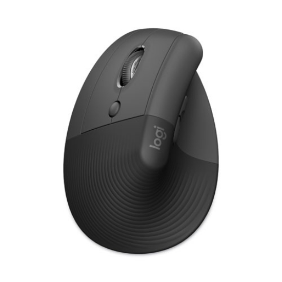 Picture of Lift Vertical Ergonomic Mouse, 2.4 GHz Frequency/32 ft Wireless Range, Left Hand Use, Graphite