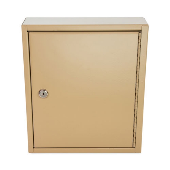 Picture of Key Lockable Key Cabinet, 60-Key, Metal, Sand, 10.63 x 3 x 12.13