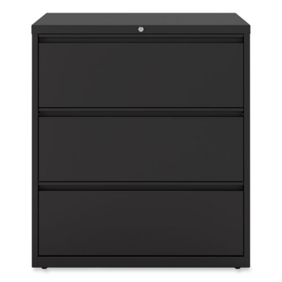 Picture of Lateral File, 3 Legal/Letter/A4/A5-Size File Drawers, Black, 36" x 18.63" x 40.25"