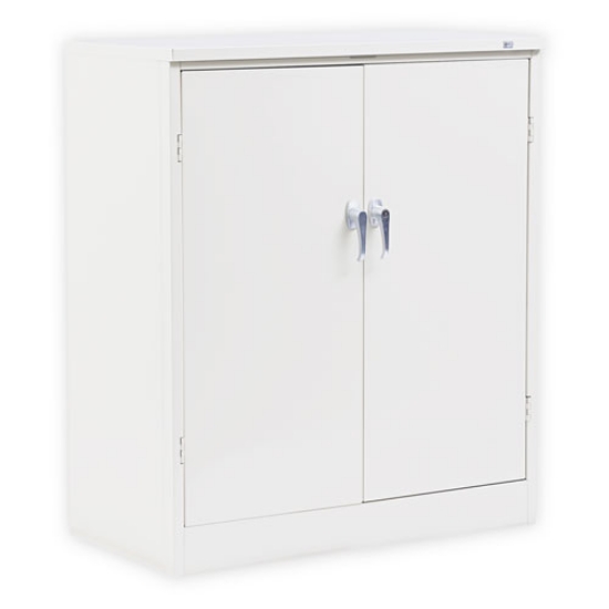Picture of Assembled 42" High Heavy-Duty Welded Storage Cabinet, Two Adjustable Shelves, 36w X 18d, Putty