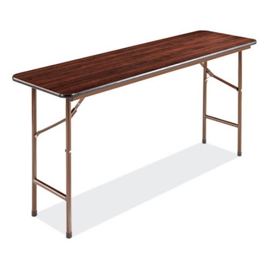 Picture of Wood Folding Table, Rectangular, 59.88w X 17.75d X 29.13h, Mahogany