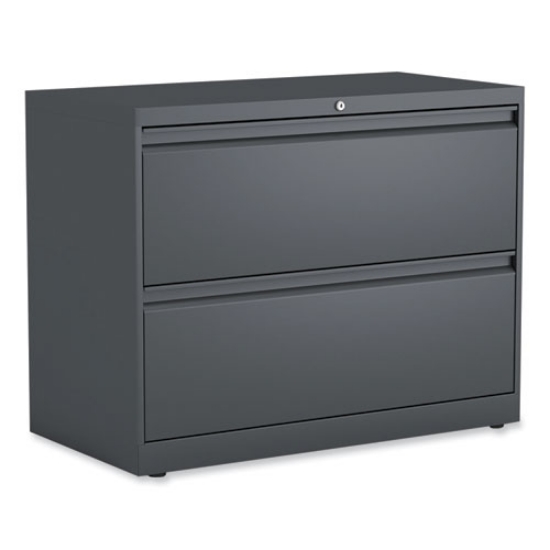 Picture of Lateral File, 2 Legal/Letter/A4/A5-Size File Drawers, Charcoal, 36" x 18.63" x 28"