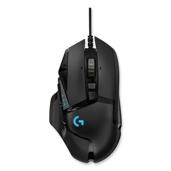 Picture of g502 lightspeed wireless gaming mouse, 2.4 ghz frequency/33 ft wireless range, right hand use, black