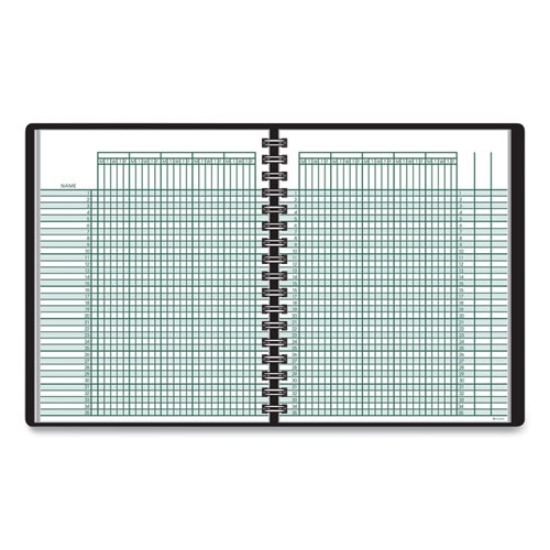 Picture of Undated Class Record Book, Nine To 10 Week Term: Two-Page Spread (35 Students), 10.88 X 8.25, Black Cover