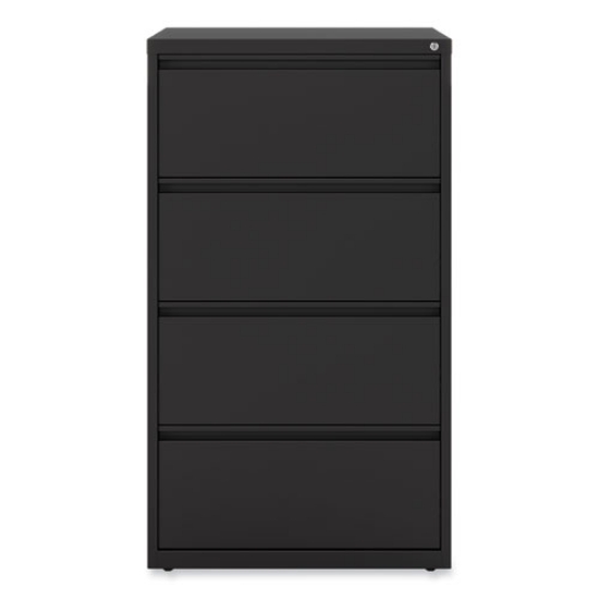 Picture of Lateral File, 4 Legal/Letter-Size File Drawers, Black, 30" x 18.63" x 52.5"