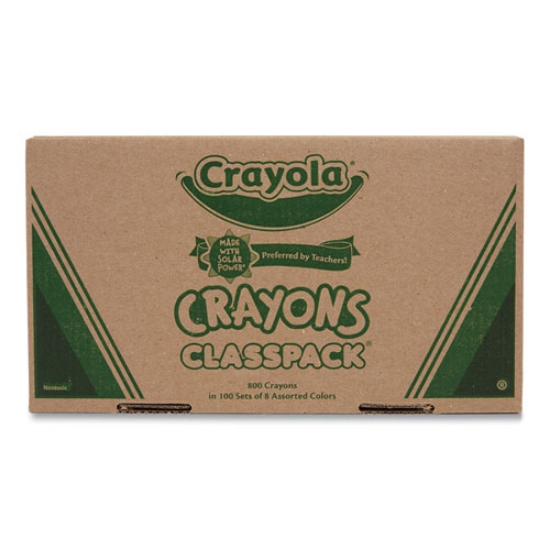 Picture of Classpack Regular Crayons, 8 Colors, 800/box