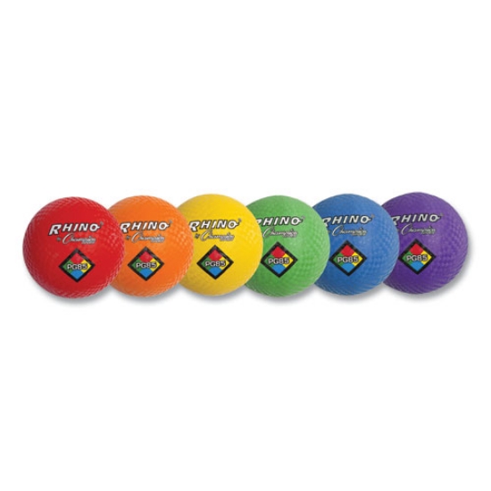 Picture of Playground Ball Set, 8.5" Diameter, Assorted Colors, 6/set