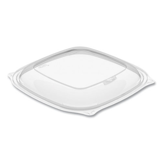 Picture of PresentaBowls Pro Clear Square Bowl Lids, Large Vented Square, 8.5 x 8.5 x 1, Clear, Plastic, 63/Bag, 4 Bags/Carton