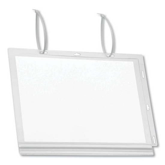 Picture of Water Resistant Sign Holder Pockets with Cable Ties, 8.5 x 11, Clear Frame, 5/Pack