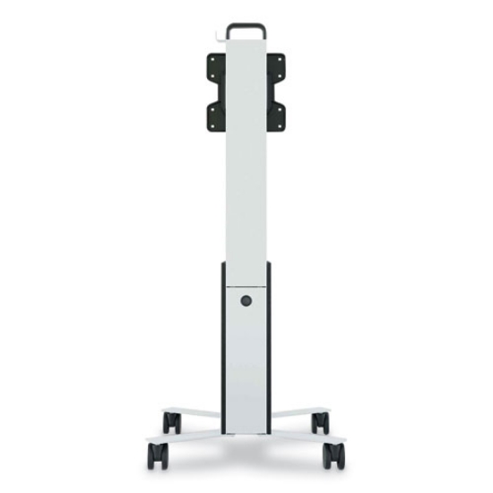 Picture of Mobile TV Cart COWORKSATION, Engineered Wood, 3 Shelves, 40 lb Capacity, 22.5 x 22.6 x 50.89, White