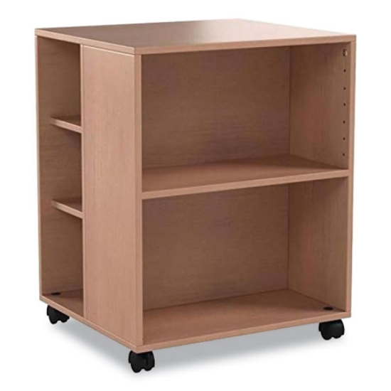 Picture of Flexible Multi-Functional Cart for Office Storage, Wood, 6 Shelves, 20.79 x 23.31 x 29.45, Beech