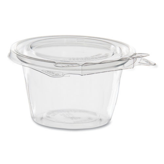 Picture of SafeSeal Tamper-Resistant, Tamper Evident Bowls, Flat Lid, 8 oz, 4.6 x 8.84 x 2.49, Clear, Plastic, 272/Carton