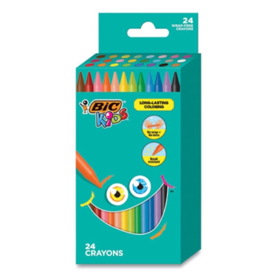 Picture of Kids Coloring Crayons, 24 Assorted Colors, 24/pack