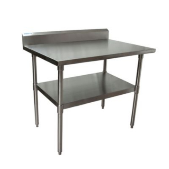 Picture of Stainless Steel 5" Riser Top Tables, 48w x 30d x 39.75h, Silver, 2/Pallet, Ships in 4-6 Business Days