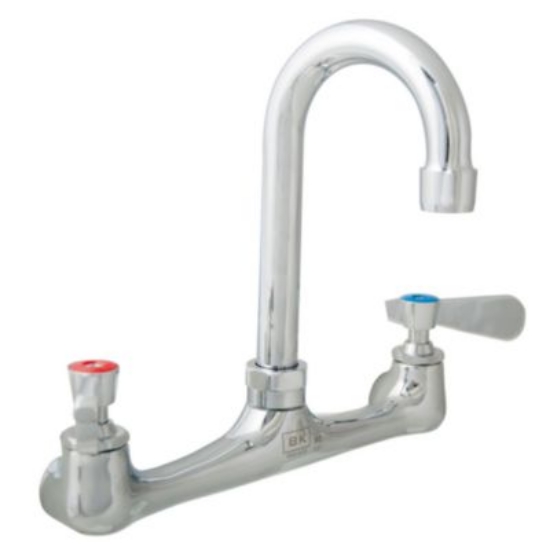 Picture of WorkForce Standard Duty Faucet, 12.38" Height/8" Reach, Chrome-Plated Brass, Ships in 4-6 Business Days