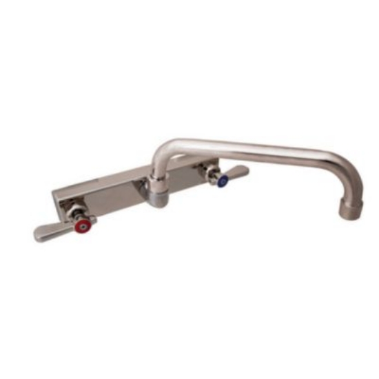 Picture of Evolution Splash Mount Stainless Steel Faucet, 4.88" Height/10" Reach, Stainless Steel, Ships in 4-6 Business Days