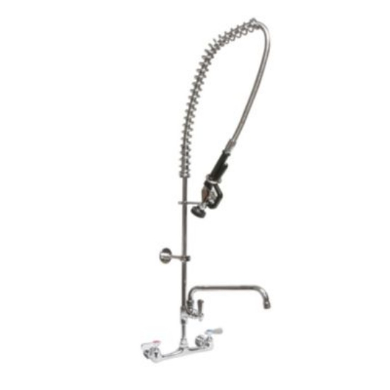 Picture of WorkForce Prerinse Add-A-Faucet, 4.62" Height/12" Reach, Chrome, Ships in 4-6 Business Days