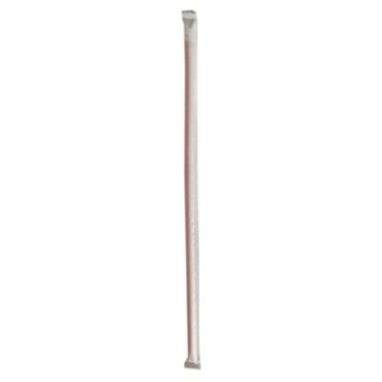 Picture of Wrapped Giant Straws, 10.25", Polypropylene, Red, 1,200/Carton