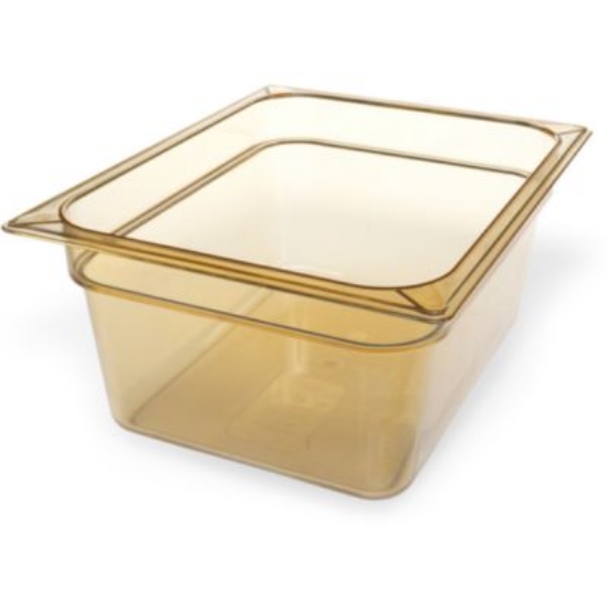Picture of StorPlus High Heat Food Pan, 8.7 qt, 10.38 x 12.75 x 6, Amber, Plastic