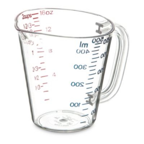 Picture of Commercial Measuring Cup, 1 pt, Clear