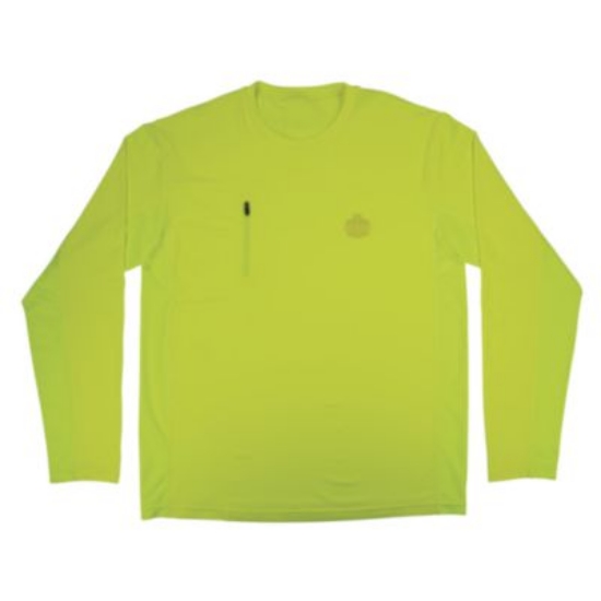 Picture of Chill-Its 6689 Cooling Long Sleeve Sun Shirt with UV Protection, 2X-Large, Lime, Ships in 1-3 Business Days