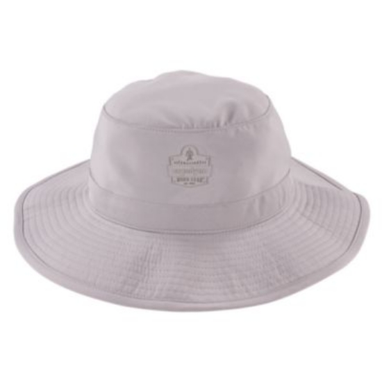 Picture of Chill-Its 8939 Cooling Bucket Hat, Polyester/Spandex, One Size Fits Most, Gray, Ships in 1-3 Business Days