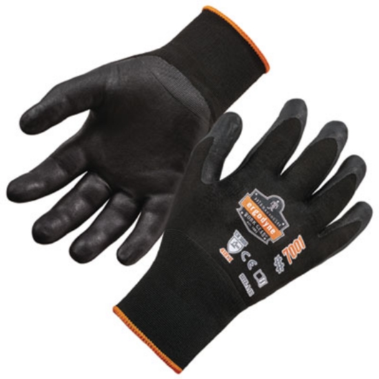 Picture of ProFlex 7001 Nitrile-Coated Gloves, Black, X-Small, Pair, Ships in 1-3 Business Days