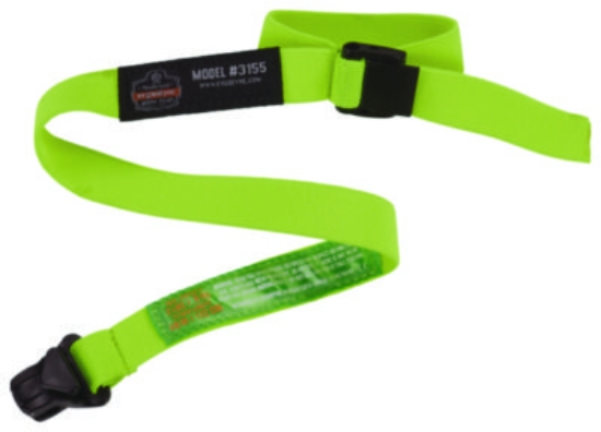 Picture of Squids 3155 Elastic Lanyard with Clamp, 2 lb Max Working Capacity, 18"-48" Long, Lime, 10/Pack, Ships in 1-3 Business Days
