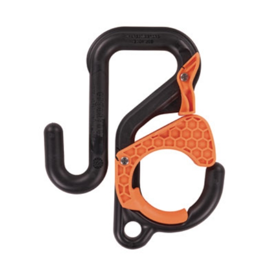 Picture of Squids 3178 Locking Aerial Bucket Hook, Tethering Pt, 8.27 x 6.69 x 2.17, Black/Orange, Supports 40 lbs,Ships in 1-3 Bus Days