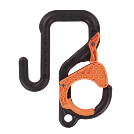Picture of Squids 3178 Locking Aerial Bucket Hook, Tethering Pt, 9.06 x 7.09 x 2.17, Black/Orange, Support 40 lbs, Ships in 1-3 Bus Days