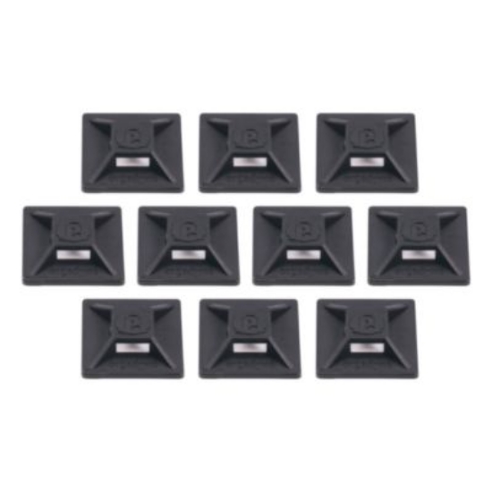 Picture of Squids 3701 Mini Adhesive Mount Replacements, 2 lb Max Safe Working Capacity, 0.9" Long, Black,10/Pack, Ships in 1-3 Bus Days
