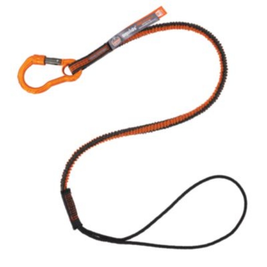 Picture of Squids 3104F(x) Tool Lanyard with Carabiner/Choke Loop, 10 lb Max Cap, 38" to 48" Long, Gray/Orange, Ships in 1-3 Bus Days