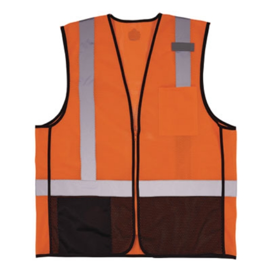 Picture of GloWear 8210Z Hi-Vis Class 2 Mesh Vest, Large to X-Large, Orange, Ships in 1-3 Business Days