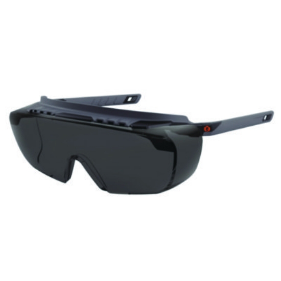 Picture of Skullerz OSMIN Anti-Scratch/Anti-Fog Safety Glasses, Matte Black PolyCarb Frame, Smoke PolyCarb Lens, Ships in 1-3 Bus Days