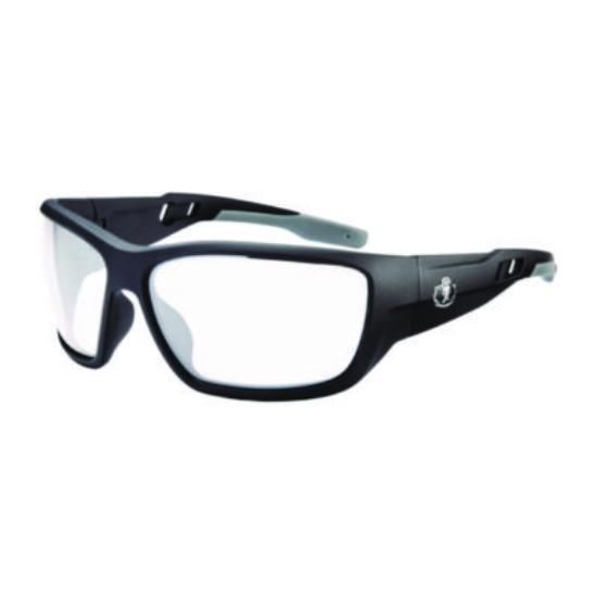 Picture of Skullerz BALDR Anti-Scratch/Anti-Fog Safety Glasses, Matte Black Nylon Frame, Clear PolyCarb Lens, Ships in 1-3 Bus Days