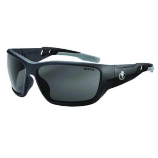 Picture of Skullerz BALDR Anti-Scratch/Anti-Fog Safety Glasses, Matte Black Nylon Frame, Smoke PolyCarb Lens, Ships in 1-3 Bus Days