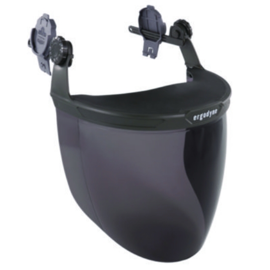 Picture of Skullerz 8994 Anti-Scratch/Anti-Fog Hard Hat Face Shield, Cap-Style/Safety Helmet Adapter, Smoke Lens, Ships in 1-3 Bus Days