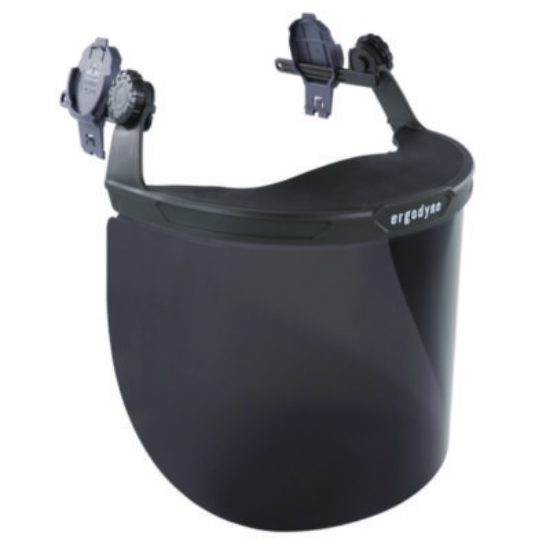 Picture of Skullerz 8995 Anti-Scratch and Anti-Fog Hard Hat Face Shield with Adapter for Full Brim, Smoke Lens, Ships in 1-3 Bus Days