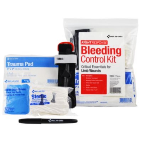 Picture of Critical Essentials Bleeding Control Kit for Limb Wounds, 8 Pieces, Plastic Bag