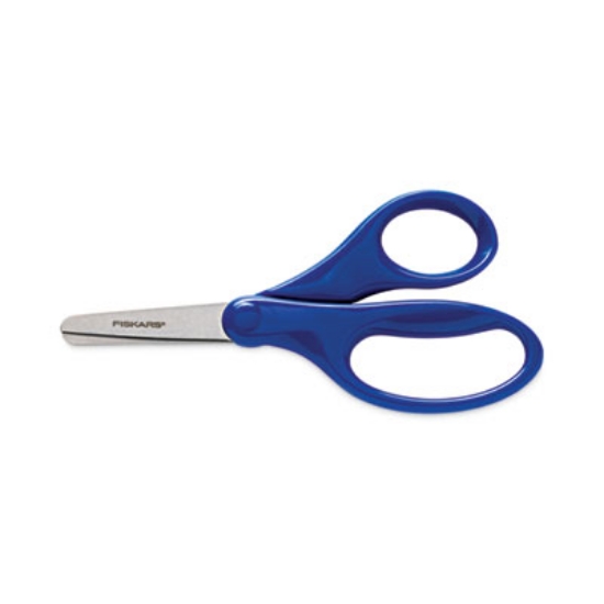 Picture of Kids Scissors, Rounded Tip, 5" Long, 1.75" Cut Length, Straight Handles, Randomly Assorted Colors