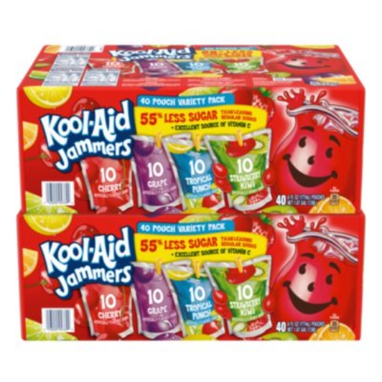 Picture of Jammers Juice Pouch Variety Pack, 6 oz Pouch, 80/Carton, Ships in 1-3 Business Days