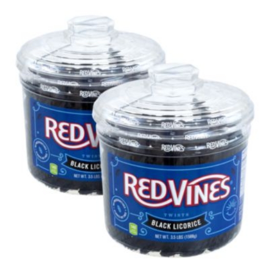 Picture of Black Licorice Twists, 3.5 lb Jar, 2/Carton, Ships in 1-3 Business Days