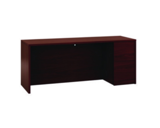 Picture of 10500 Series Full-Height Right Pedestal Credenza, 72w X 24d X 29.5h, Mahogany