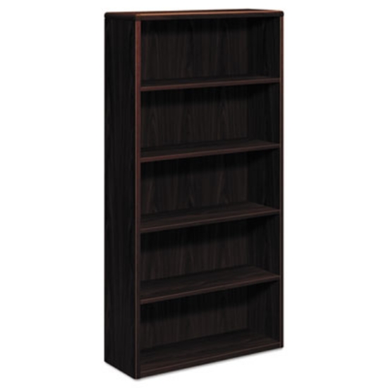 Picture of 10700 Series Wood Bookcase, Five-Shelf, 36w x 13.13d x 71h, Mahogany