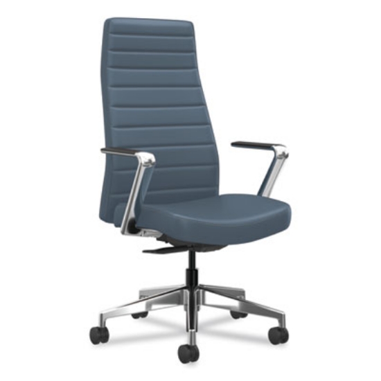 Picture of Cofi Executive High Back Chair, Supports up to 300 lb, Nimbus Seat/Back, Polished Aluminum Base, Ships in 7-10 Business Days