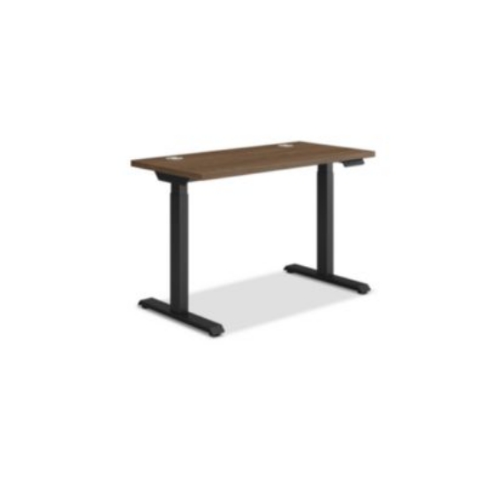 Picture of Coordinate Height Adjustable Desk Bundle 2-Stage, 46" x 22" x 27.75" to 47", Pinnacle\Black, Ships in 7-10 Business Days