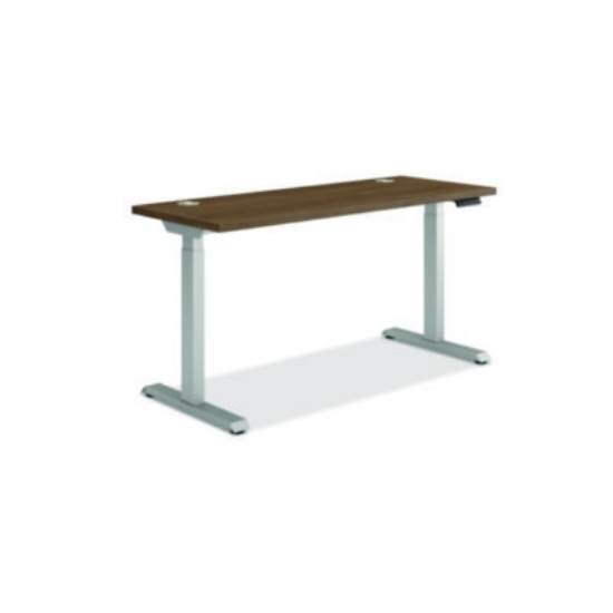 Picture of Coordinate Height Adjustable Desk Bundle 2-Stage, 58" x 22" x 27.75" to 47", Pinnacle\Silver, Ships in 7-10 Business Days