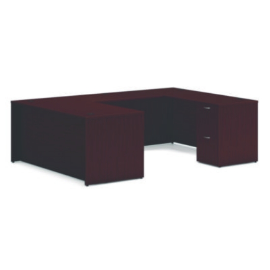 Picture of Mod U-Station Bundle, 66" x 96" x 29", Traditional Mahogany, Ships in 7-10 Business Days