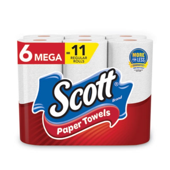 Picture of Choose-A-Size Mega Kitchen Roll Paper Towels, 1-Ply, 100/roll, 6 Rolls/pack, 4 Packs/carton